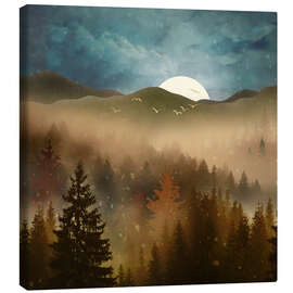 Leinwandbild Winterlicher Waldnebel - SpaceFrog Designs