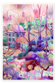 Wandbild Eine Eule und zwei Vögel - Josh Byer