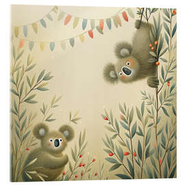 Acrylglasbild Lustige Koalas - nobelart