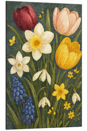 Aluminium print Floral Poetry – Dance of the First Colors - Sabine Wagner