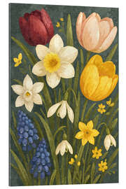 Quadro em plexi-alumínio Floral Poetry – Dance of the First Colors - Sabine Wagner