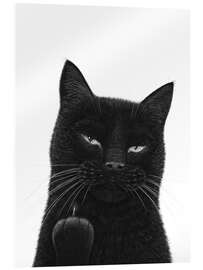 Acrylglasbild Katze der Dunkelheit - Valeriya Korenkova