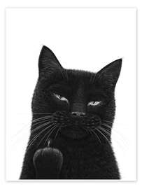 Wandbild Katze der Dunkelheit - Valeriya Korenkova