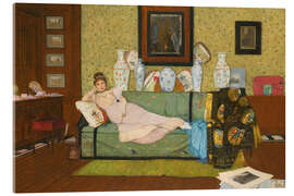 Acrylglasbild Eine Träumerei, Im Haus des Künstlers, 1878 - John Atkinson Grimshaw