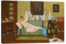 Leinwandbild Eine Träumerei, Im Haus des Künstlers, 1878 - John Atkinson Grimshaw