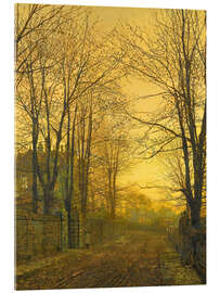 Acrylglasbild Oktober-Abendrot, 1885 - John Atkinson Grimshaw