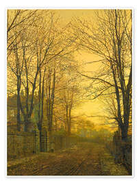 Poster Oktober-Abendrot, 1885 - John Atkinson Grimshaw
