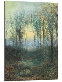 Alubild Liebende im Wald, 1871 - John Atkinson Grimshaw