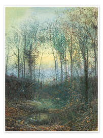 Poster Liebende im Wald, 1871 - John Atkinson Grimshaw