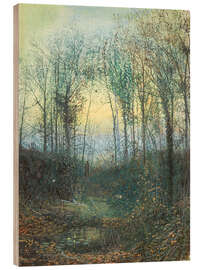 Holzbild Liebende im Wald, 1871 - John Atkinson Grimshaw