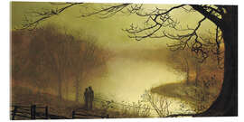 Acrylglasbild Roundhay See, 1877 - John Atkinson Grimshaw