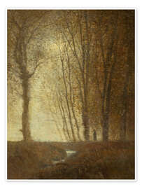 Wandbild Waldrand im Mondlicht - Ladislav Mednyánszky