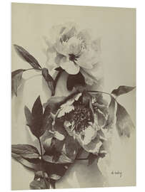 Hartschaumbild Blumenstillleben mit Pfingstrosen I - Charles Hippolyte Aubry