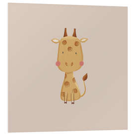 Hartschaumbild Giraffenbaby