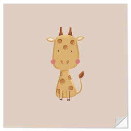 Wandsticker Giraffenbaby