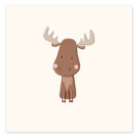 Wandbild Baby Elch - Marta Munte