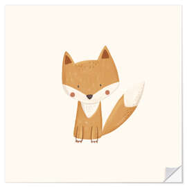 Wandsticker Niedliches Fuchsbaby