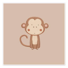 Poster Süßes Äffchenbaby