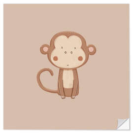 Wandsticker Süßes Äffchenbaby