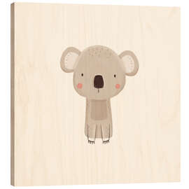 Holzbild Niedliches Koalababy