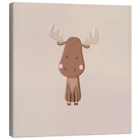 Leinwandbild Niedliches Elchbaby
