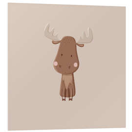 Hartschaumbild Niedliches Elchbaby
