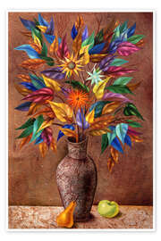 Wandbild Buntes Blattwerk - Andrej Losovoj