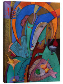 Leinwandbild Abstrakte Gesichter