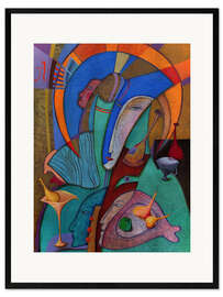 Gerahmter Kunstdruck Abstrakte Gesichter