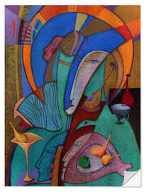 Wandsticker Abstrakte Gesichter