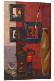 Hartschaumbild Stillleben mit Pfeife und Kannen