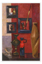 Poster Stillleben mit Pfeife und Kannen