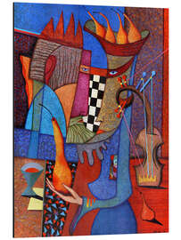 Alubild Der König und die Königin spielen Schach