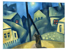 Hartschaumbild Wold und Mond