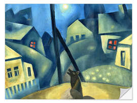 Wandsticker Wold und Mond