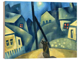 Holzbild Wold und Mond