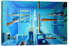 Leinwandbild Der blaue Raum