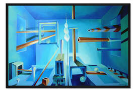 Gerahmter Kunstdruck Der blaue Raum