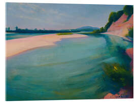 Acrylglasbild Der Inn, nach Norden fließend - Ludwig Ferdinand Graf - Ludwig Ferdinand Graf