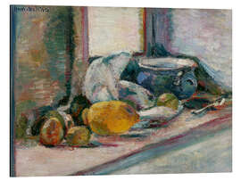 Magnettafel Blauer Topf und Zitrone