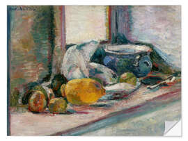 Wandsticker Blauer Topf und Zitrone