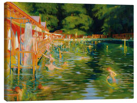 Leinwandbild Das Schwimmbad