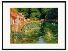 Gerahmter Kunstdruck Das Schwimmbad