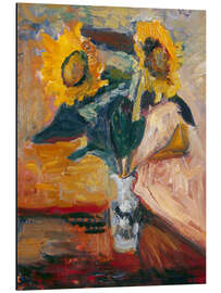 Alubild Sonnenblumen