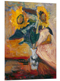 Hartschaumbild Sonnenblumen