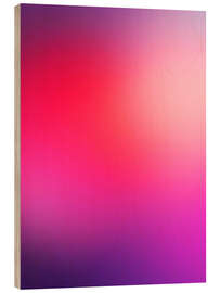 Holzbild Aura Pink Purple Vibration II - Ohkimiko
