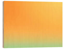 Holzbild Aura Farbverlauf gelb grün - Ohkimiko