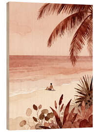 Holzbild Träumen am Strand - artill