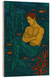 Holzbild Stille Kraft im Ozean - Sabine Wagner