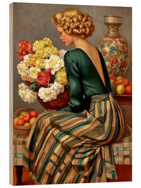 Holzbild Üppige, anmutige Blüte - DejaReve